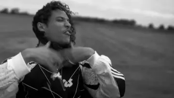 The Adidas jersey worn by Hatik in her video clip drowned