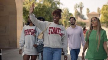 Telfar Leather Mini Bag in yellow worn by Issa Dee (Issa Rae) as seen in Insecure TV show outfits (Season 5 Episode 1)