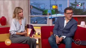 Le pantalon Indress en flanelle de laine porté par Laurence Arné dans Télématin