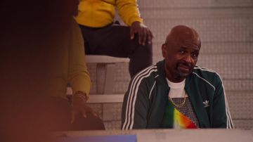 Adidas track suit in green worn by Coach Max (William Stanford Davis) as seen in Swagger TV series wardrobe (Season 1 Episode 2)