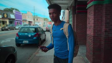 Nike long sleeve t-shirt in blue worn by Jace (Isaiah R. Hill) as seen in Swagger Tv show outfits (S01E02)