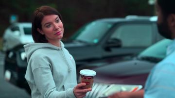 Champion Weave Hoodie in grey worn by Meg Bailey (Tessa Ferrer) as seen in Swagger TV series outfits (Season 1 Episode 2)
