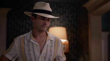 Zara Striped Shirt with Embroidery worn by Tom (Topher Grace) as seen in Home Economics TV show (Season 2 Episode 7)