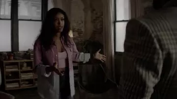Out From Under Drew Seamless Ribbed Bra Top in pink worn by Ryan Wilder (Javicia Leslie) as seen in Batwoman TV series wardrobe (S03E04)