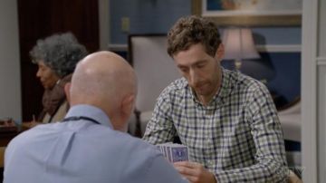 Peter Millar Barrie Performance Poplin Sport Shirt worn by Drew Dunbar (Thomas Middleditch) as seen in B Positive TV series outfits (S02E04)