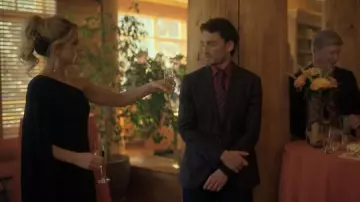 Solace London Ysabel One Sleeve Maxi Dress in black worn by Beth Burgess (Kate Beckinsale) as seen in Guilty Party TV show outfits (S01E04)