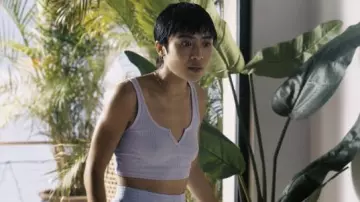 TNA Mini Thermal Tank worn by Margot (Brianne Tju) as seen in I Know What You Did Last Summer TV series wardrobe (S01E07)