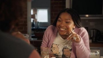 RE/DONE "I Don't Blame You" T-shirt worn by Delilah (Laya DeLeon Hayes) as seen in The Equalizer TV show outfits (S02E05)