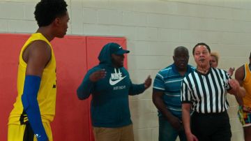 Nike 'Just do it' Hoodie in blue worn by Naim Rahaim (Sean Baker) as seen in Swagger Tv whow wardrobe (S01E04)