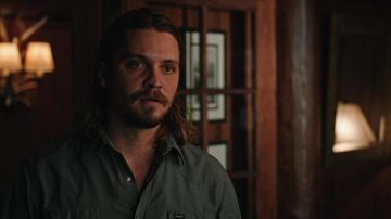 Wrangler Western Long-Sleeve Shirt worn by Kayce Dutton (Luke Grimes) as seen in Yellowstone TV series outfits (Season 4 Episode 3)