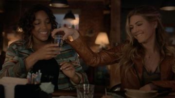 Ralph Lauren RRL Matlock Geo Shirt Jacket worn by Cassie Dewell (Kylie Bunbury) as seen in Big Sky TV show outfits (S02E05)