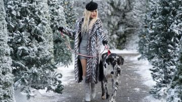 River Island Manteau de Fourrure porté par Stacy / Margaret / Fiona (Vanessa Hudgens) comme on le voit dans La Princesse Switch 3: Romancing the Star