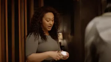 Free People Crew Love Bodysuit worn by Iris Bennett (Aliyah Royale) as seen in The Walking Dead: World Beyond TV series wardrobe (S02E08)