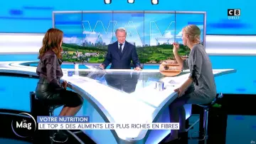 La jupe en cuir de Caroline Munoz dans l'émission William à midi