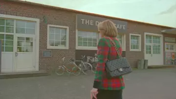 Chanel Quilted Leather handbag worn by Diana (Kristen Stewart) as seen in Spencer movie