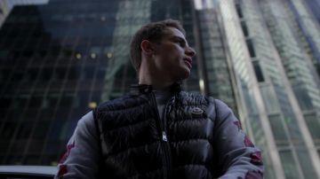Moncler Black Down Gui Vest worn by Brayden Weston (Gianni Paolo) as seen in Power Book II: Ghost TV series outfits (Season 2 Episode 3)