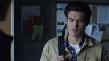 Corduroy Trucker Jacket worn by Chris (Charles Melton) as seen in Heart of Champions movie wardrobe