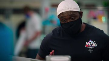 Nike Crazy Wild Tee in black worn by Naim Rahaim (Sean Baker) as seen in Swagger (S01E10)