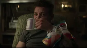 Thanos Was Right mug used by Clint Barton (Jeremy Renner) in Hawkeye TV series (Season 1 Episode 4)