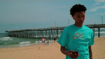 Nike SB floral logo T-shirt worn by Jace Car­son (Isaiah R. Hill) as seen in Swagger (S01E10)