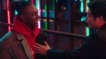 The plaid jacket gray and red two-tone Stigma of Kim Toni (Chris Lyon) in Itaewon Class (Season 1 Episode 8)