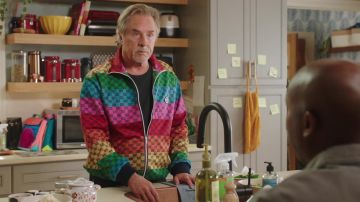 Gucci GG Multicolor Jersey Jacket worn by Rick (Don Johnson) as seen in Kenan TV series outfits (Season 2 Episode 2)