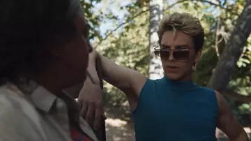 Bronze and brown sunglasses worn by Xavier (Cody Fern) as seen in American Horror Story TV show outfits from Season 9 Episode 1)