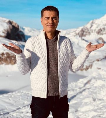 The quilted jacket cable white Laurent Luyat on his account Instagram @laurentluyat
