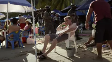 Birkenstock sandals worn by Neil (Tim Roth) as seen in Sundown movie wardrobe