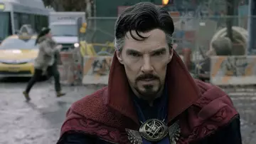 Eye of Agamotto Necklace worn by Dr. Stephen Strange (Benedict Cumberbatch) as seen in Doctor Strange in the Multiverse of Madness movie outfits