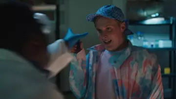 Tie and dye jacket worn by Elliott Goss (John Early) in Search Party TV show wardrobe (Season 5 Episode 6)