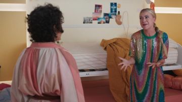 Rainbow sequin dress worn by Portia Davenport (Meredith Hagner) in Search Party TV series outfits (S05E06)