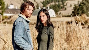 Levi's Sherpa Trucker Denim Jacket worn by Kayce Dutton (Luke Grimes) as seen in Yellowstone TV show wardrobe (Season 2 Episode 3)