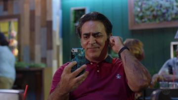 Original Penguin Tipped Pique Polo Shirt worn by Brickman (Jason Antoon) as seen in Claws (S04E06)