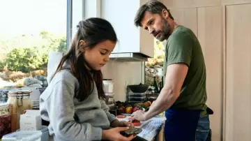 Green T-shirt worn by Carsten (Nikolaj Coster-Waldau) as seen in A Taste of Hunger movie outfits