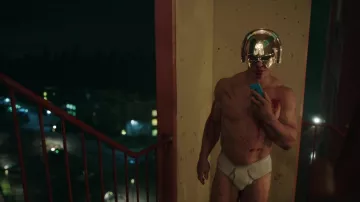 Mémoires sous-vêtements portés par Peacemaker (John Cena) comme on le voit dans les tenues de la série télévisée Peacemaker (Saison 1 Épisode 2)