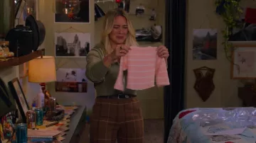 Acne Studios Plaid Pants in brown worn by Sophie (Hilary Duff) as seen in How I Met Your Father TV show wardrobe (Season 1 Episode 2)