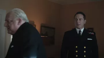 WW2 Officer Service Jacket worn by Admiral John Godfrey (Jason Isaacs) as seen in Operation Mincemeat movie outfits