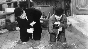 Bowler Hat worn by Oliver Hardy as seen in Swiss Miss movie outfits