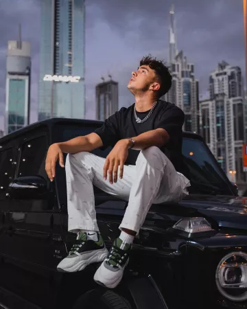 Les baskets Dior portées par Inoxtag sur son compte Instagram @inoxtag