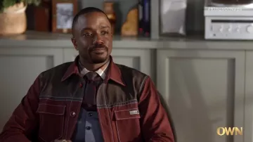 Adidas x Wales Bonner shirt jacket worn by Quincy Gordon (Marc Senior) as seen in The Kings of Napa Outfits (S01E03)