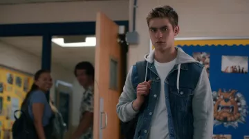 Levi's Hybrid Trucker Hoodie Jacket worn by Tyler 'Ty' Townsend (Carson Rowland) as seen in Sweet Magnolias TV show (Season 2 Episode 2)