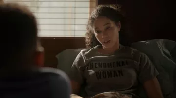 Phenomenal Woman T-Shirt worn by Nicole Warren (Alisha Wainwright) in Raising Dion TV show outfits (S02E04)