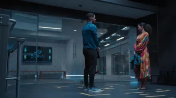 Adidas Yeezy QNTM "Frozen Blue" sneakers worn by Tevin Wakefield (Rome Flynn) as seen in Raising Dion (S02E02)