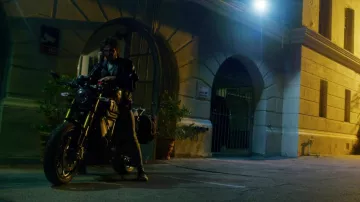 Ducati Scrambler 1100 Motorcycle driven by Nico (KJ Apa) as seen in Songbird Movie
