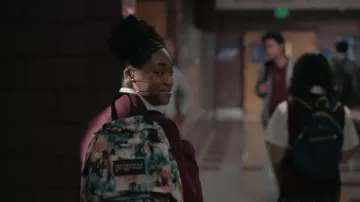JanSport Right Pack Expressions Backpack In Canyon Tie Dye worn by Lisa (Simone Joy Jones) as seen in Bel-Air (S01E02)