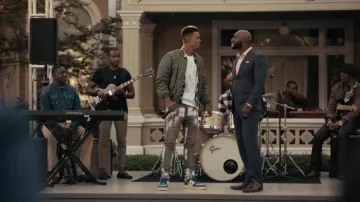 Nike Air Force 1 Low SP Undefeated 5 On It Blue Yellow Croc worn by Will Smith (Jabari Banks) as seen in Bel-Air Wardrobe (Season 1 Episode 3)