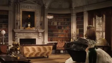 Abraham Lincoln Oil Painting of Ellen (Barbara O'Neil) in Gone with the Wind furniture