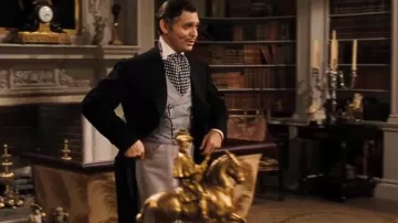 Cavalry horse and rider brass statue as seen in Gone with the Wind furniture