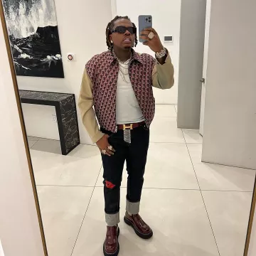 La veste à motif Lanvin portée par Gunna sur son compte Instagram @gunna